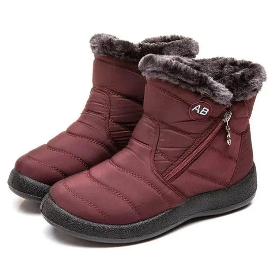 Bottes Matelassées d’Hiver Imperméables avec Fourrure – Style et Confort 