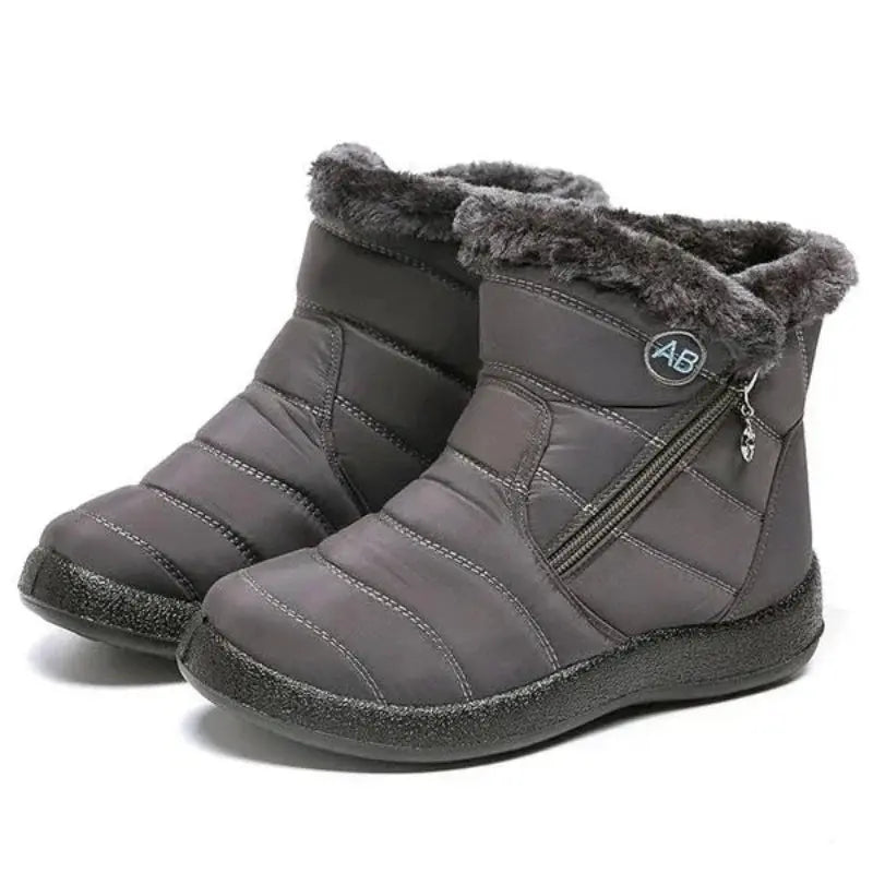Bottes Matelassées d’Hiver Imperméables avec Fourrure – Style et Confort 