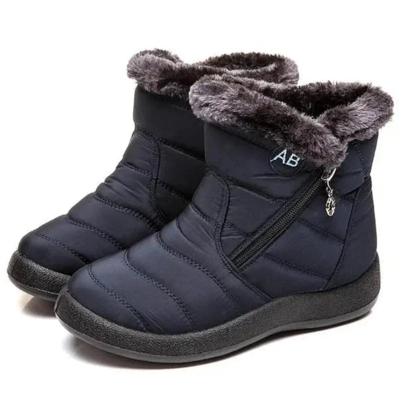 Bottes Matelassées d’Hiver Imperméables avec Fourrure – Style et Confort 