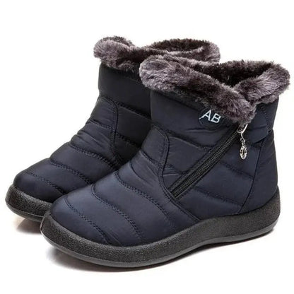 Bottes Matelassées d’Hiver Imperméables avec Fourrure – Style et Confort 