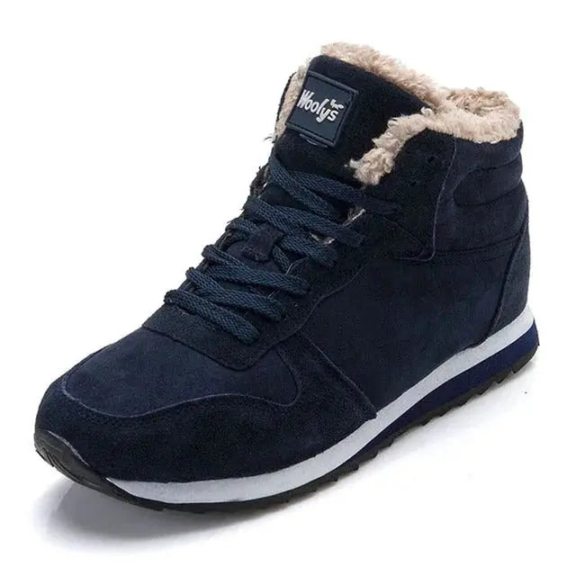 Bottes d'hiver avec fourrure chaude et semelle antidérapante 