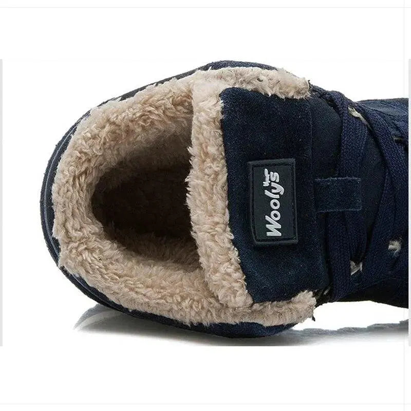 Bottes d'hiver avec fourrure chaude et semelle antidérapante 