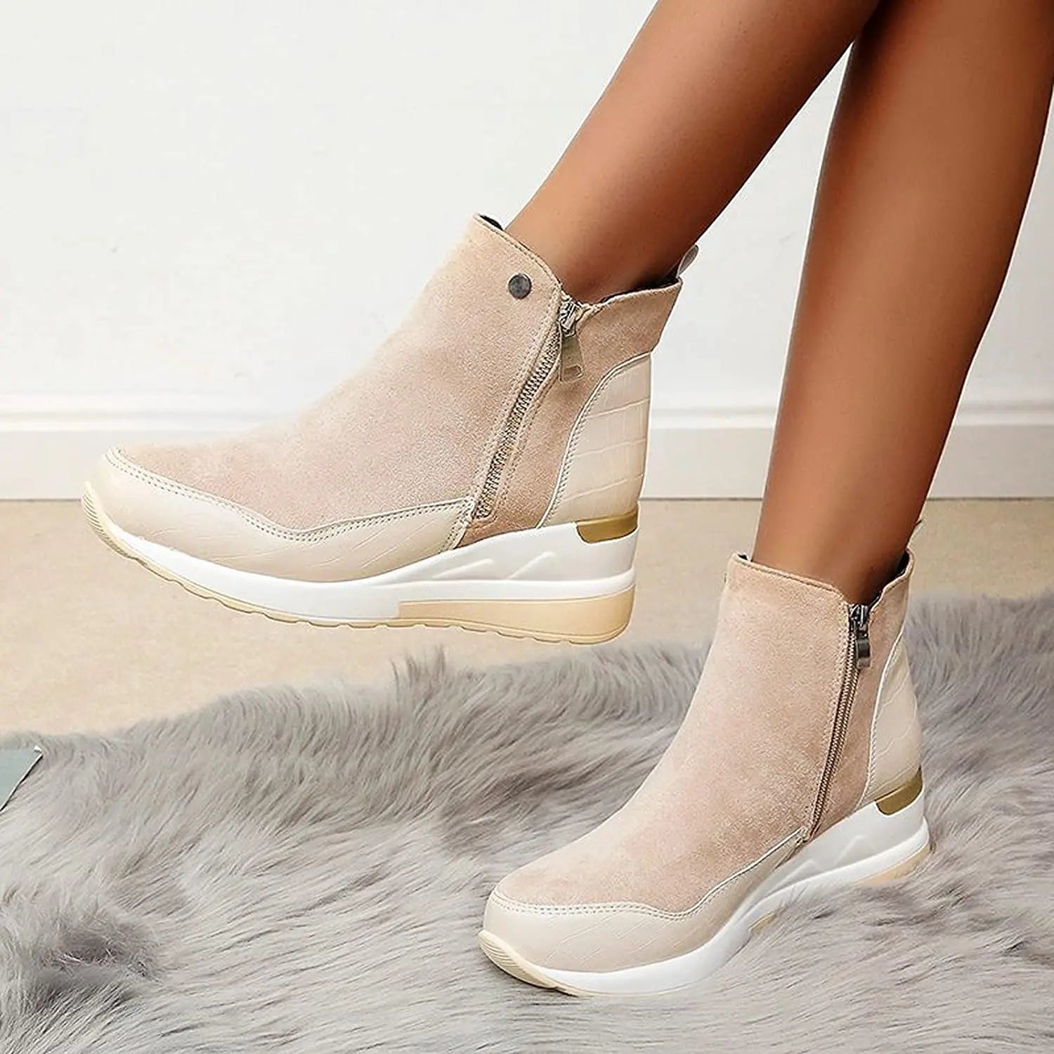 Bottines confortables et imperméables pour femmes 
