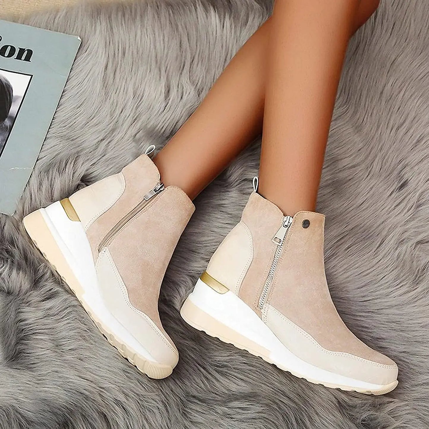 Bottines confortables et imperméables pour femmes 