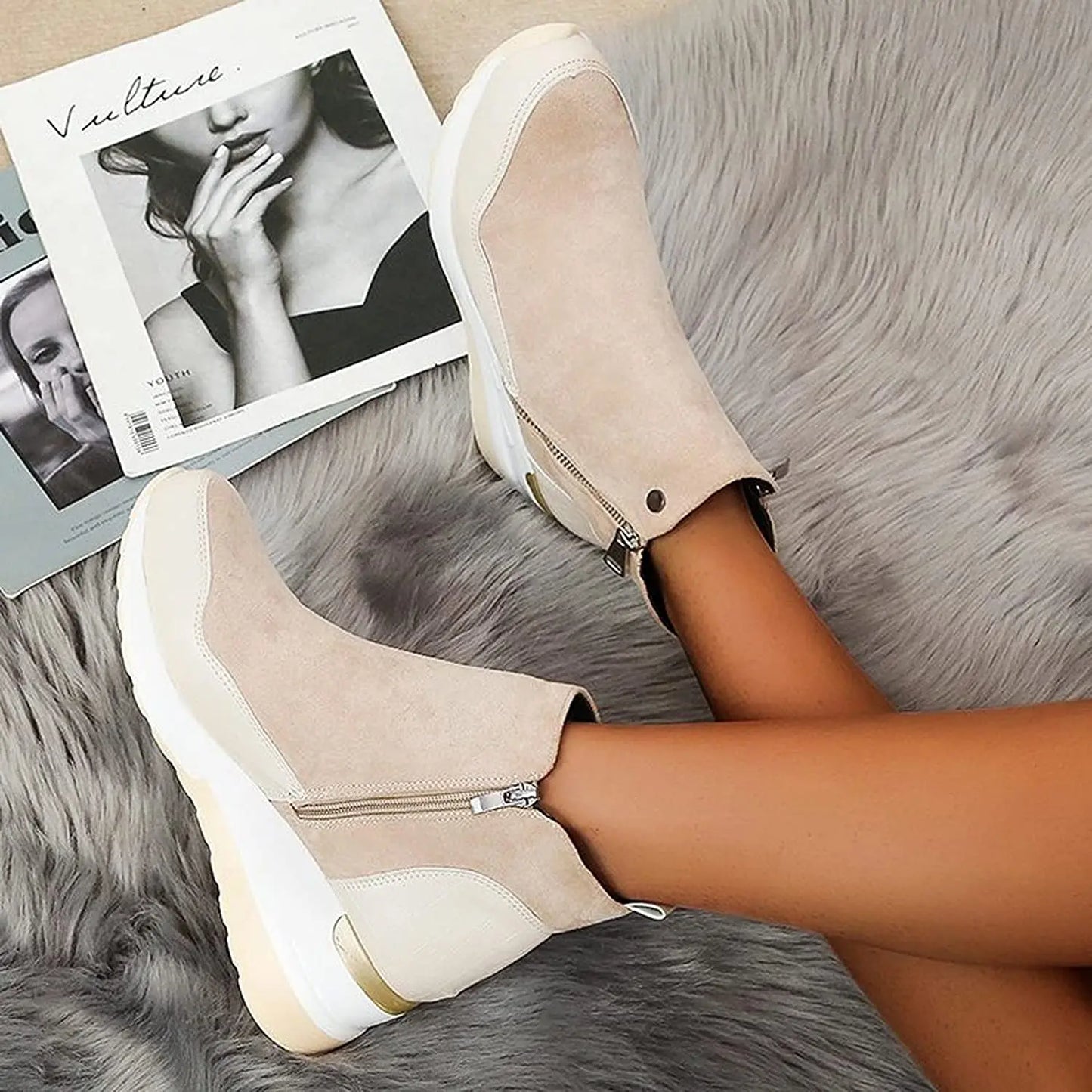 Bottines confortables et imperméables pour femmes 