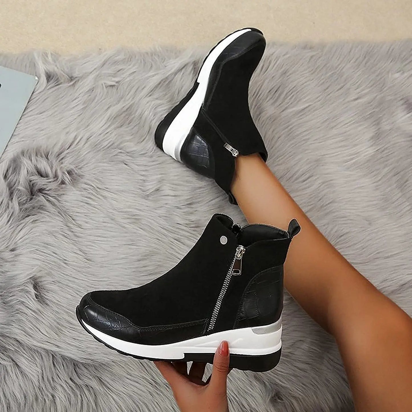 Bottines confortables et imperméables pour femmes 