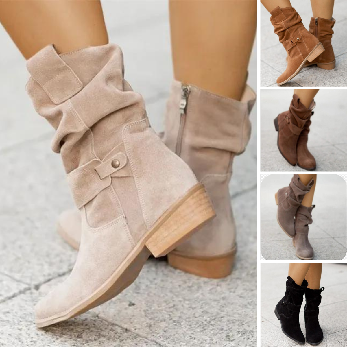 NOVA – Bottes courtes orthopédiques à petits talons