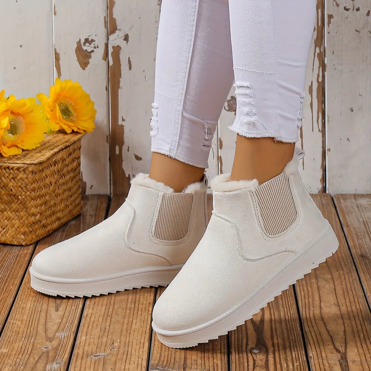 CAMILLE – Bottines Confort Pieds Larges | Chaleur & Style 