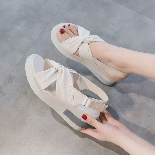 ZARA – Sandales orthopédiques d'été à talon compensé