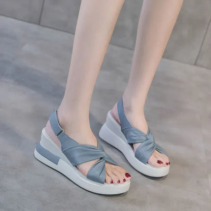 ZARA – Sandales orthopédiques d'été à talon compensé