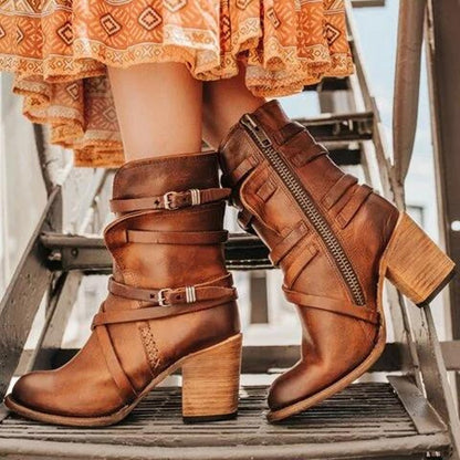 ZAYA – Bottes orthopédiques en cuir végétalien pour femmes