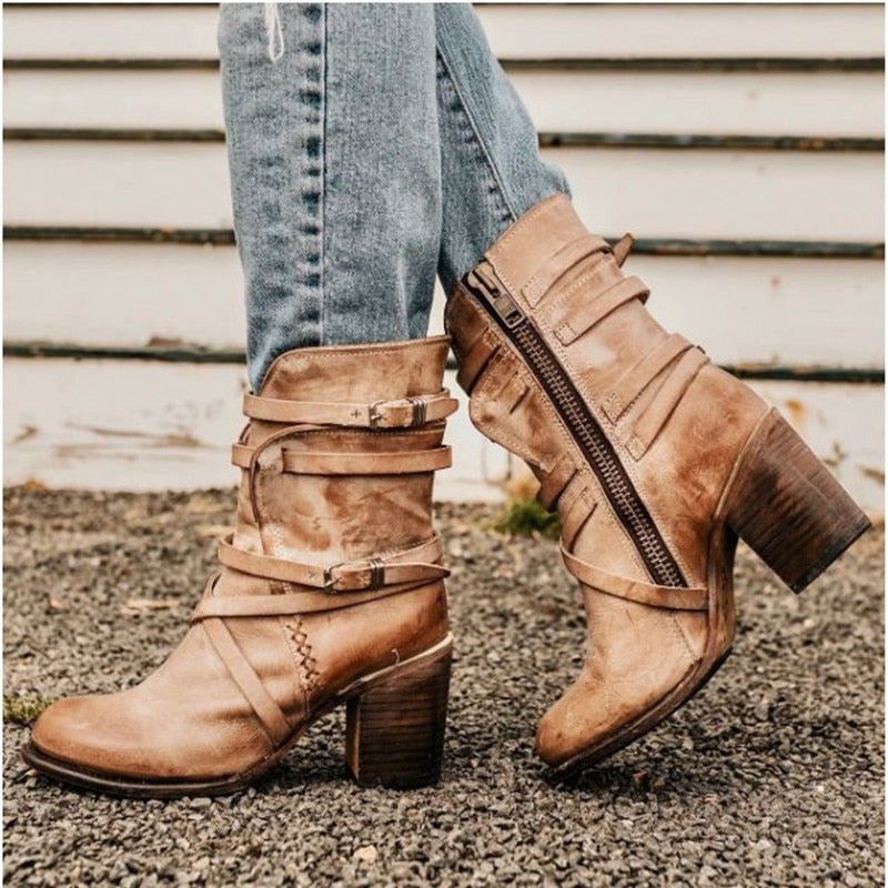 ZAYA – Bottes orthopédiques en cuir végétalien pour femmes