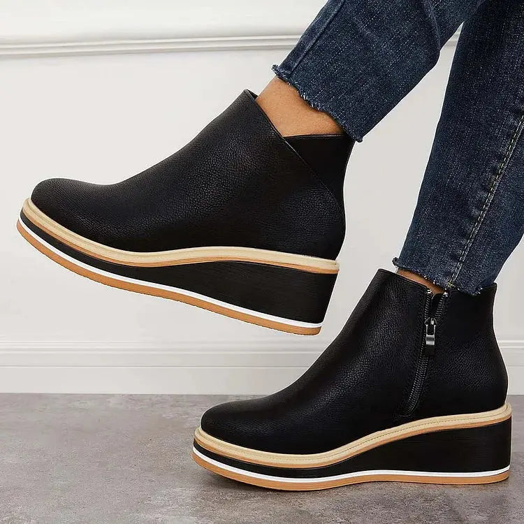 Julie™ - Bottes Élégantes Doublées en Laine 