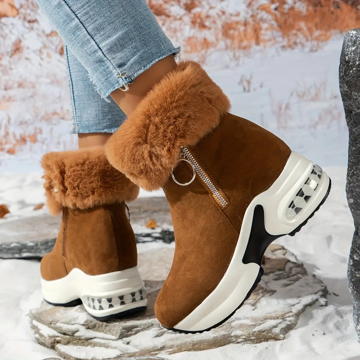 LUCIE – Bottines orthopédiques à plateforme pour femmes | Confort & élégance 