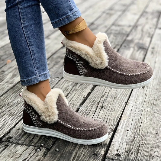 MIA – Bottines orthopédiques pour femmes | Doublées en peluche & confort hivernal 
