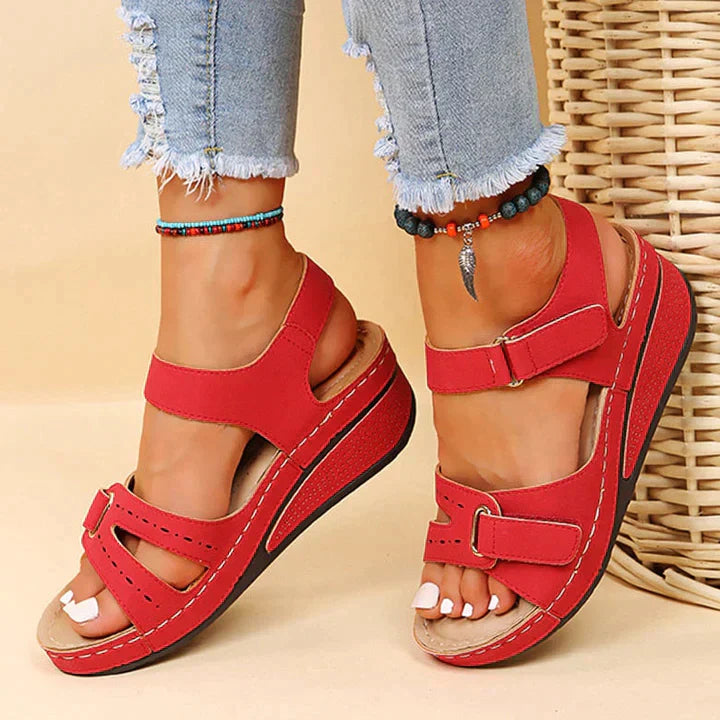 ZARA – Sandales orthopédiques confortables à talon compensé