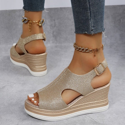 ZELY – Sandales orthopédiques à talon compensé été