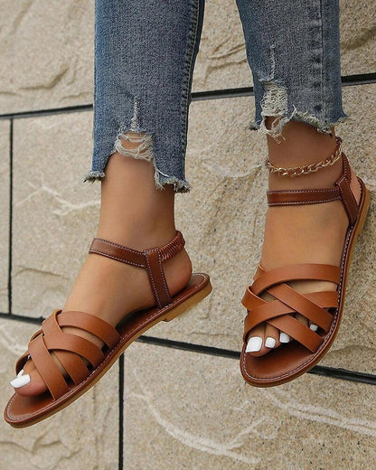 LUNA – Sandales orthopédiques confortables à chevilles croisées