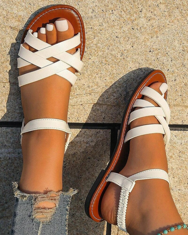 LUNA – Sandales orthopédiques confortables à chevilles croisées