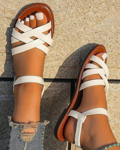 LUNA – Sandales orthopédiques confortables à chevilles croisées