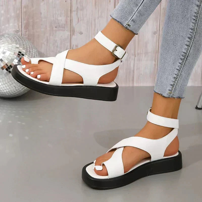 ZARA – Sandales orthopédiques en cuir véritable pour femmes