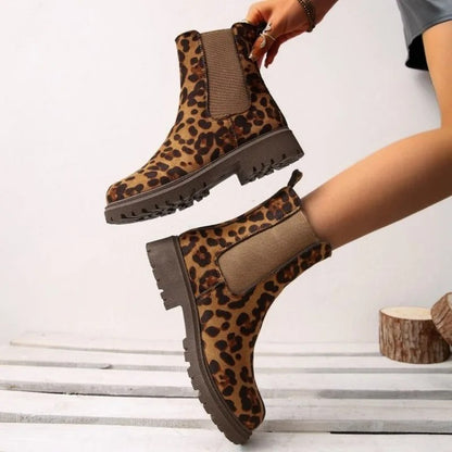 ZENA – Bottines orthopédiques à imprimé léopard