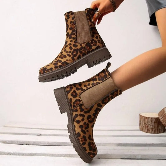 ZENA – Bottines orthopédiques à imprimé léopard
