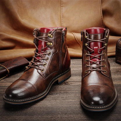 LORIK – Bottines homme cuir vintage