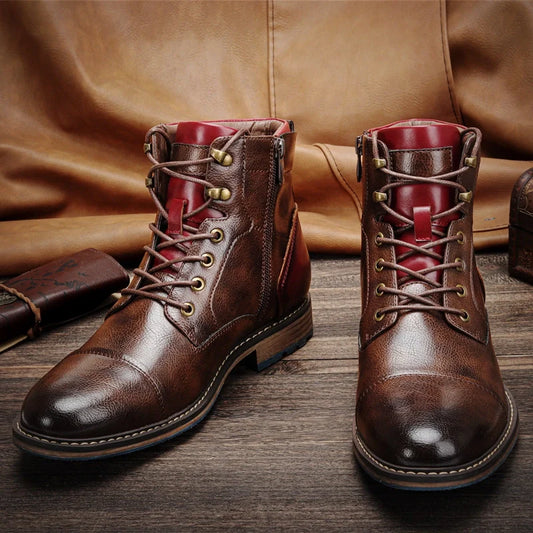LORIK – Bottines homme cuir vintage