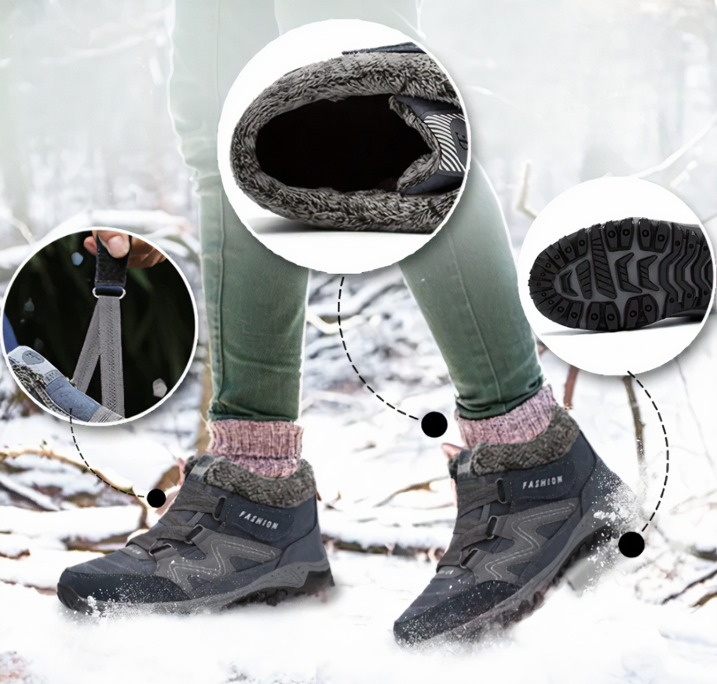 ZENA – Bottes orthopédiques d'hiver confortables pour femmes