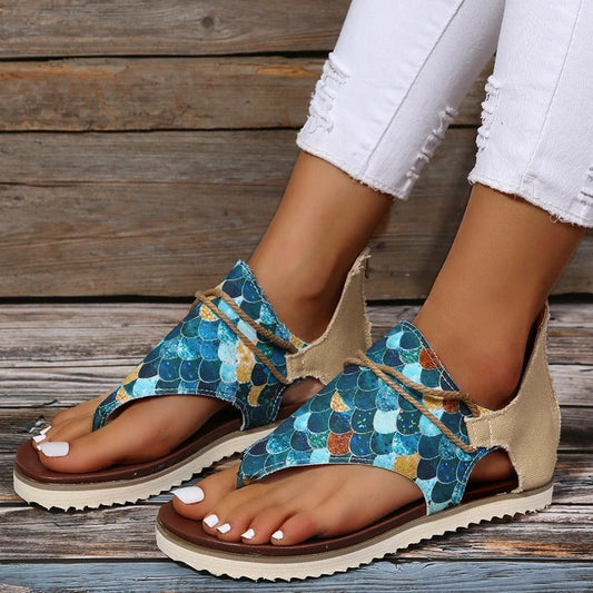 ZARA – Sandales orthopédiques imprimées